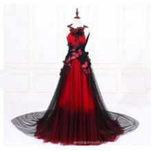 Extravagant New Design Elegant Nigerian Sexy Ladies Western Wear 3D Butterfly Flowers Evening Dress